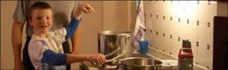 Sebastian cooking Spagetti